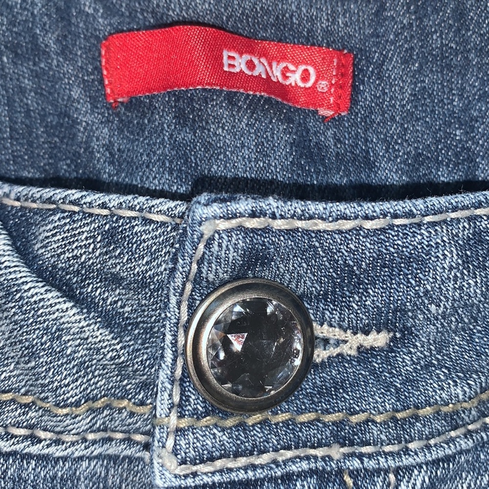Jean SHORTS Size 9 Flap Pockets Frayed at Bottom - Picture 4 of 16